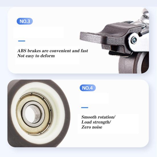 5 шт. 1,5"/2" поворотные ролики M8 x 15 мм с резьбовым стержнем колеса резиновые ролики бесшумные мебельные ролики замена для детской кровати стола полки
