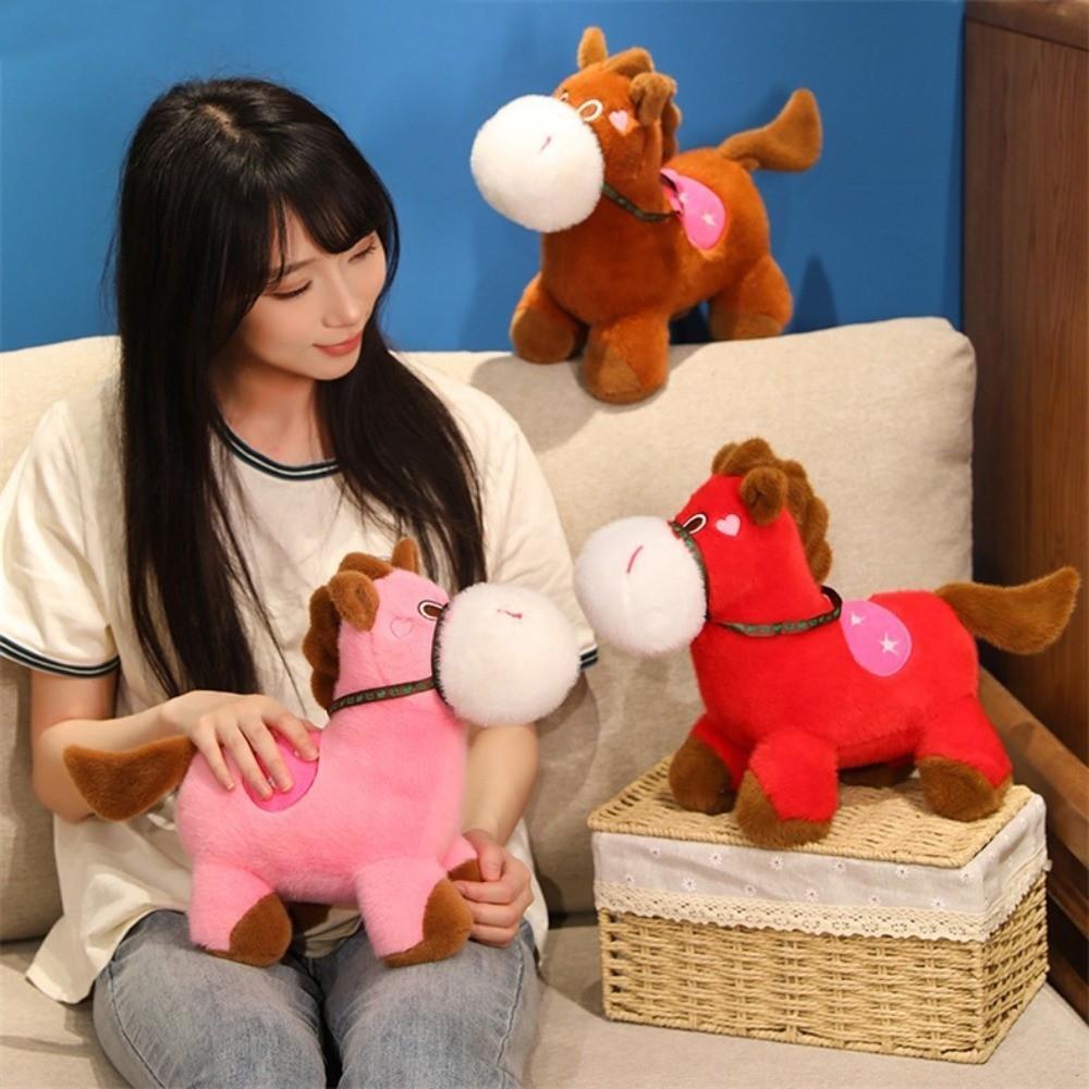 Куклы-маскоты 2026 Плюшевая кукла Лошадь Удача Зодиак Фигурка пони Год Лошади