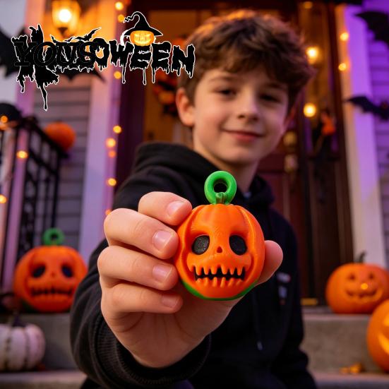 Тыквенный Fidget Spinner Вращающаяся Хэллоуинская Игрушка, Снятие Стресса Лицо Призрака Пластиковые Гаджеты Спиннер, 3D Печатная Игрушка для Брелка Подвески Подарки на Вечеринку