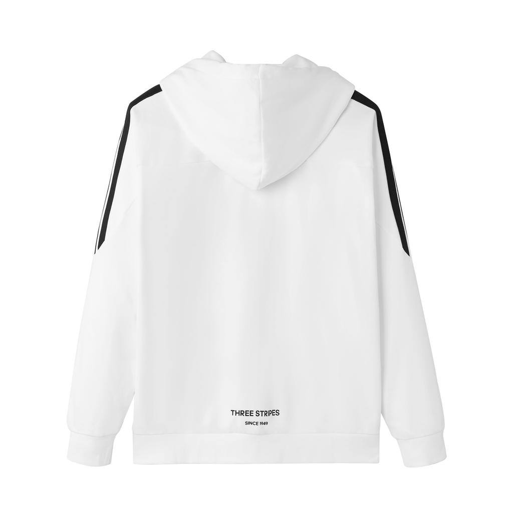 adidas Модная Удобная Мягкая Полосатая Толстовка с Капюшоном Унисекс Куртка Белая KA2578