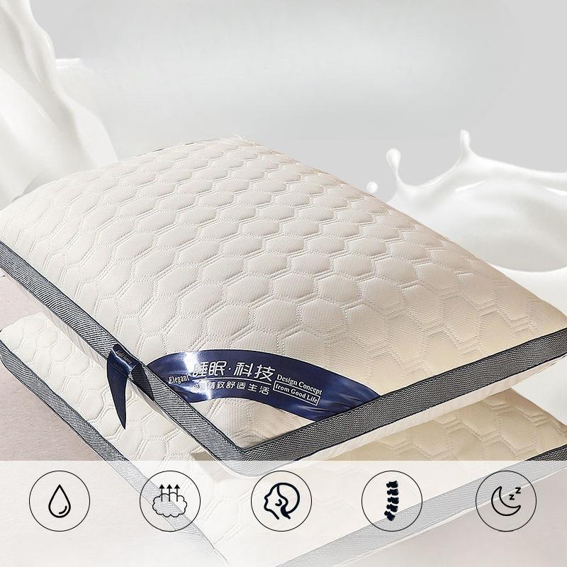 Pillow Neck Pillow Natural Latex Pillow Core Deep Sleep Anti-snoring Household Single and Double Pillow Core