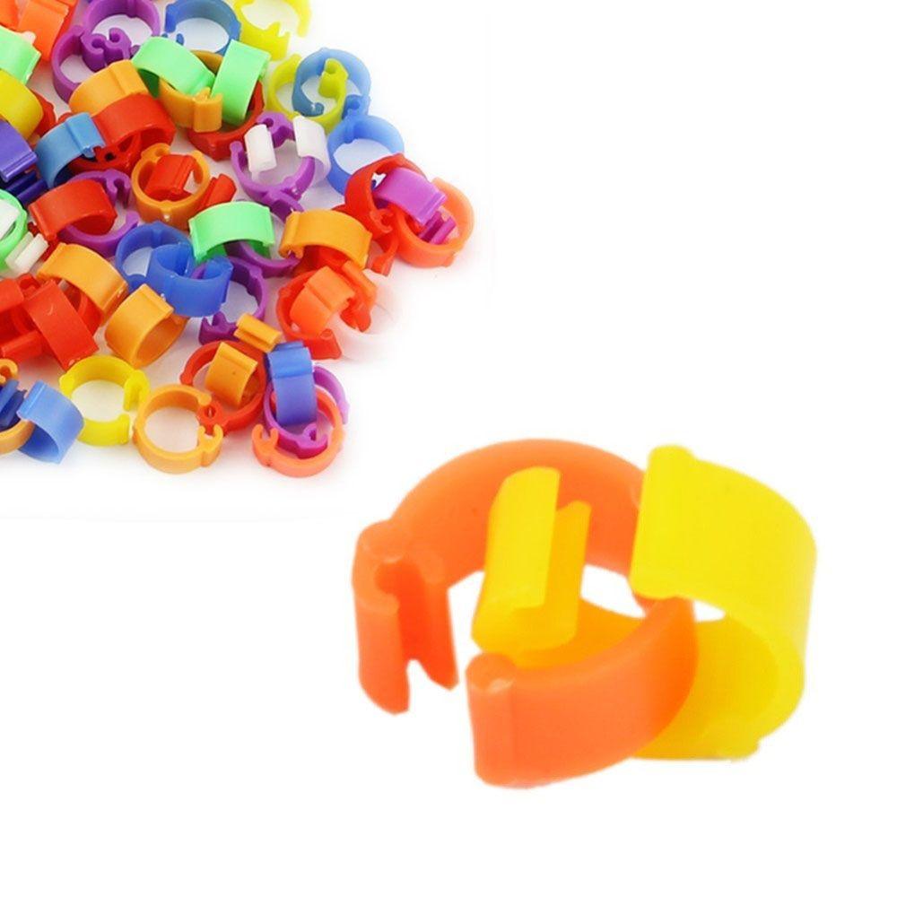 Полезный диаметр 8 мм Птицы Товары для животных Пластиковые голубиные цвета Случайные кольца для ног птицы Кольца-клипсы