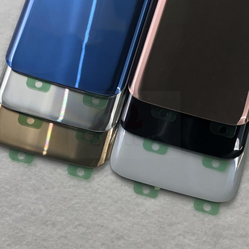 Новая задняя часть для Samsung Galaxy S7 G930, запасные части для задней двери, стеклянный корпус батареи с камерой