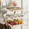 3 Layer Table Plate Divided Plates Multi-funct High-grade Dried Fruit Plate Snacks Fruits Storage Rack Rotatable Snack Candy Box