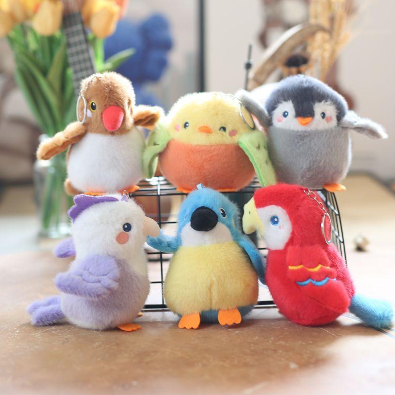 Милая милая воробей птица попугай кулон плюшевая игрушка синица кукла брелок