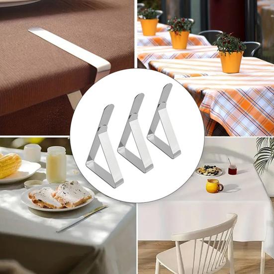 6/12/24 шт. зажим для скатерти из нержавеющей стали нескользящий прочный для использования в помещении и на открытом воздухе свадебная вечеринка