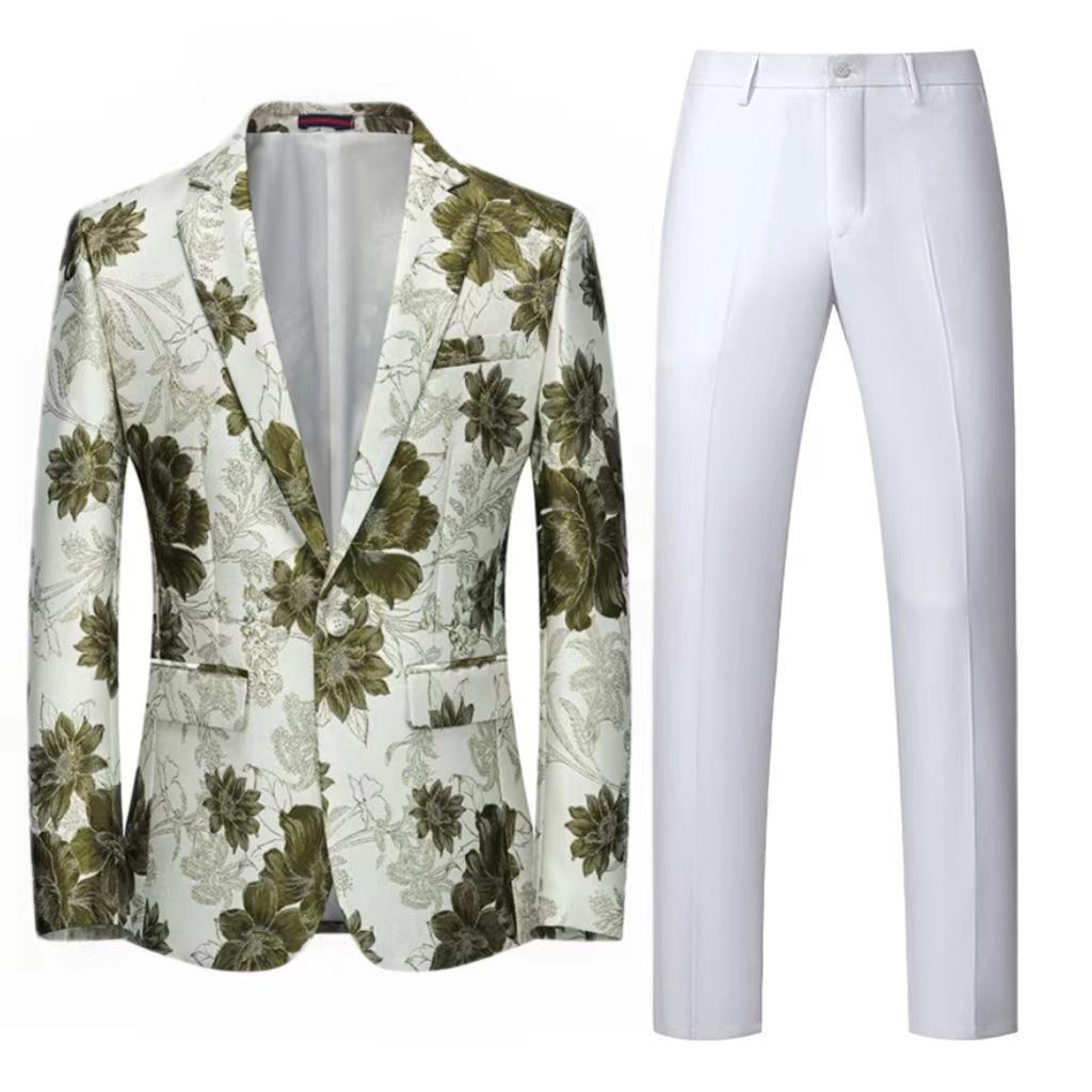 2 Piece Set Men's Clothing Stylish Formal Suit Men Suit Business Office Wedding Suit Jacket+Vest Suits & Blazers