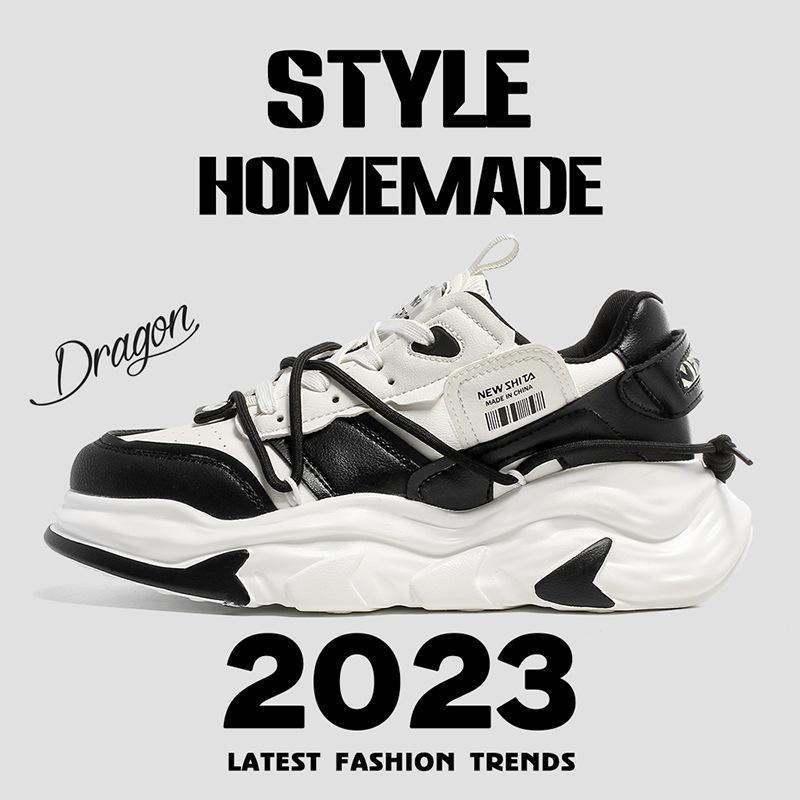 Guochao niche little white shoes women's versatile casual sports shoes popular bread shoes platform student board shoes men's advanced sense