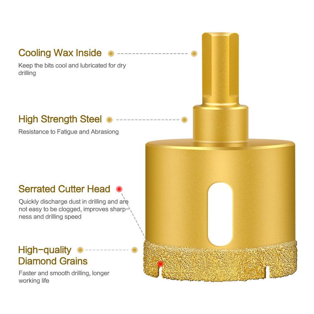Многофункциональное сухое сверло для плитки: мрамор, керамогранит, гранит и стекло — идеально подходит для легкого сверления отверстий