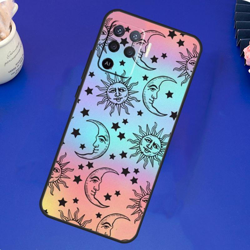 Чехол Sun Moons Star Signs Astrological Celestial для OPPO A5S A1K A15 A52 A72 A54 A74 A94 A91 A5 A9 A31 A53 A53S 2020, задняя крышка