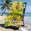 Custom Name Personalized Neymar Jr Print Beach Towel, for Trip Camping Beach Party Home Decor, Birthday Gift for Family & Friends