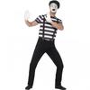 Smiffys Mens Mime Artist Costume Set