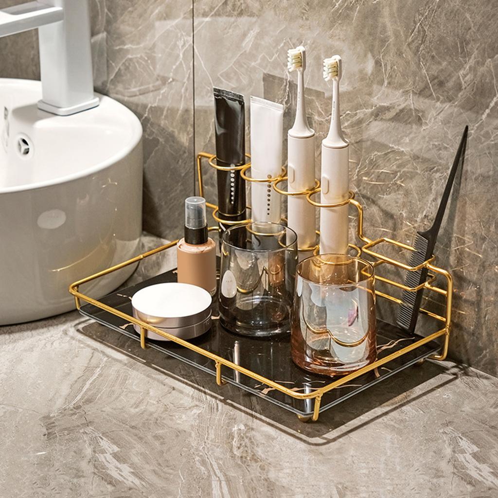 Electric Toothbrush Holder Stand Bathroom Toothpaste Organizer Shaver Toothbrush Rack Bathroom Countertop Storage Rack