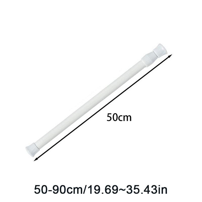 Регулируемый карниз 30-90 см с пружинным механизмом, выдвижные телескопические штанги для ванной комнаты, душевой штанги, без сверления, подвесные штанги