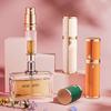 Mini Luxury Bottom-filled Bottle Fragrance Self-pumping 5ml Real Leather Spray Bottle Fine Mist Aluminum Cosmetic Container