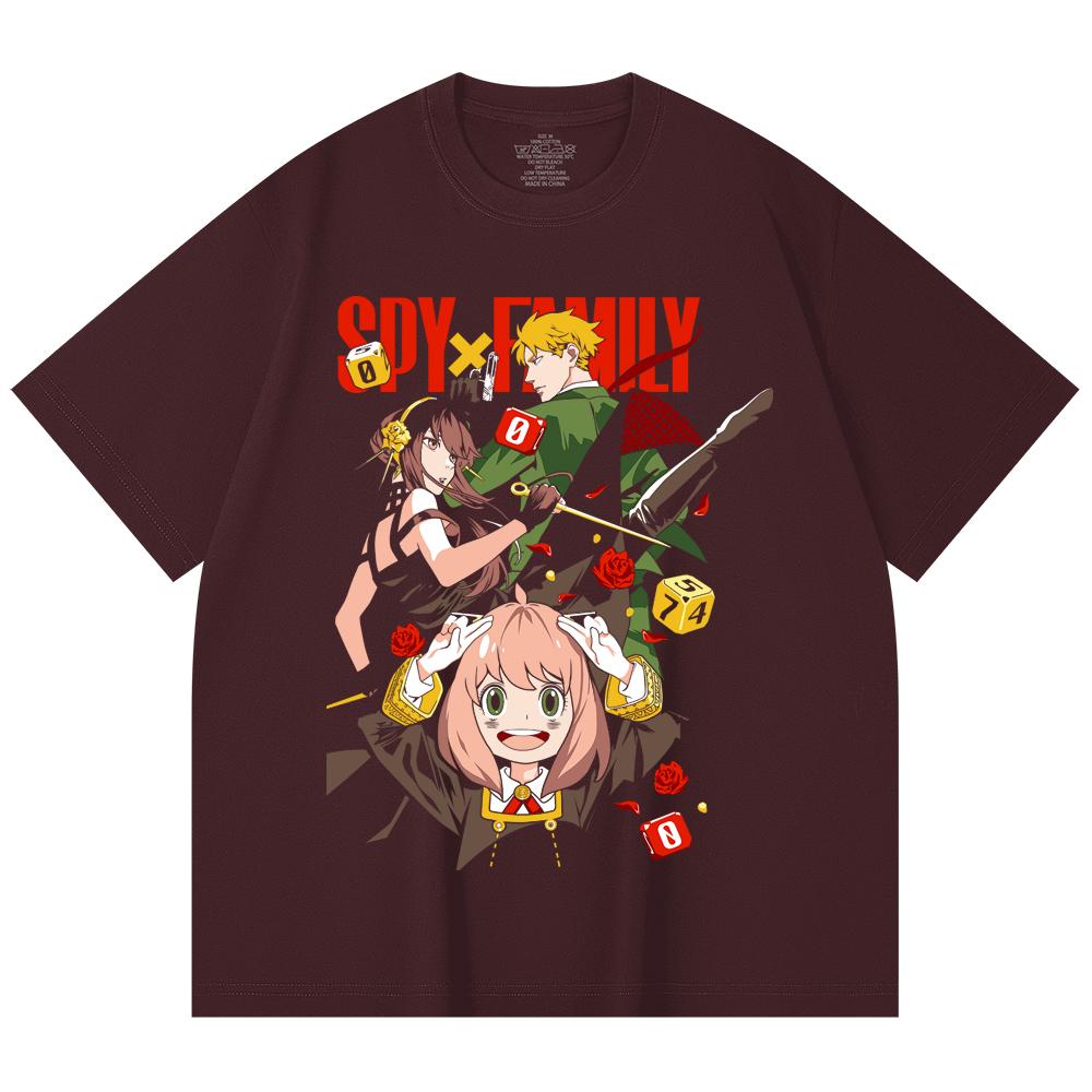 230 Gsm 100% Cotton Spy x Family V2 Print Unisex Heavy Cotton T Shirt