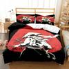 Japanese Samurai Bedding Set Soft Duvet Cover Set Men Teen Bedroom Single Double King Size Duvet Cover Pillowcase Boy Gift