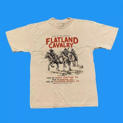Футболка с принтом Flatland Cavalry Band Live In Concert, все размеры S-4XL, натуральный цвет BL1713