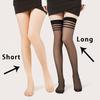1/4 пары женских гольфов до колена для женщин 15D прозрачные нейлоновые носки с широкой голенью летние полосатые чулки выше колена