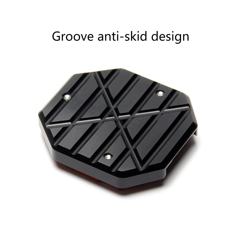 Universal Scooter Motorcycle Bike Kickstand Extender Foot Side Stand Extension Pad Support Plate Anti-skid Enlarged Base