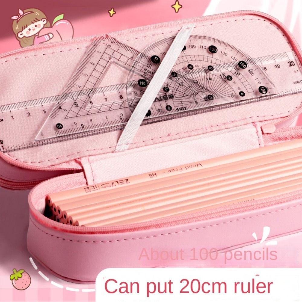 Portable Storage Box Multi-function Pen Case Durable Pencil Case  Student School Supplies