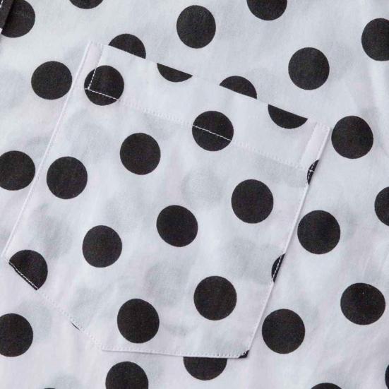 Мужская рубашка с лацканами, однобортный кардиган в горошек с длинным рукавом, облегающий мягкий дышащий топ с длинными рукавами