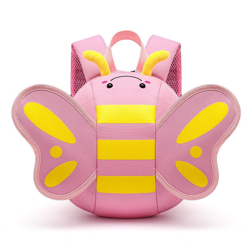 Bee Cartoon Adorable Toddler Backpack For Boys And Girls With Breathable And Waterproof Nylon Material