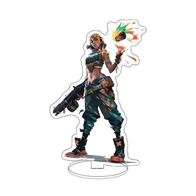 Фигурки игры Valorant Sage Killjoy Jett Sova Cypher, акриловая подставка для косплея, модель, тарелка, декор для стола, фигурка с вывеской, фанаты