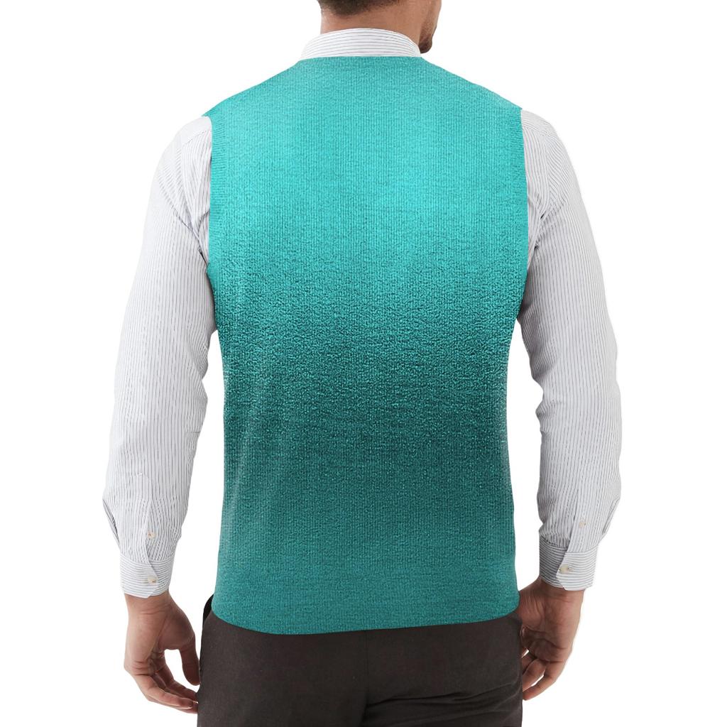 Мужской модный принтованный V-образный вырез без рукавов трикотажный пуловер