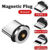1/3/5/10PCS Round Magnetic Cable Plug Type C Micro USB C 8 Pin Plugs Fast Charging Adapter Phone Microusb Type-C Magnet Charger Plug