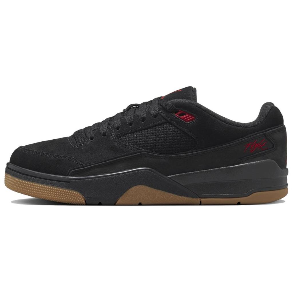 Air Jordan Flight Court Black Red Gum Unisex Sneakers Gum-Medium-Brown Varsity-Red HF3255-001