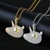 Popular Fashion and Personalized Unicorn Pendant From Europe and America Cute Color with Big Eyes and Micro Inlaid Zircon