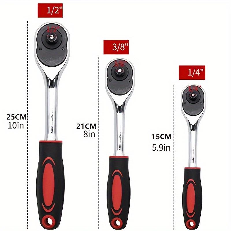 Быстросъемный трещоточный ключ 1/4", 3/8" и 1/2" Быстросъемный торцевой ключ Хромованадиевая сталь Инструмент для экономии труда