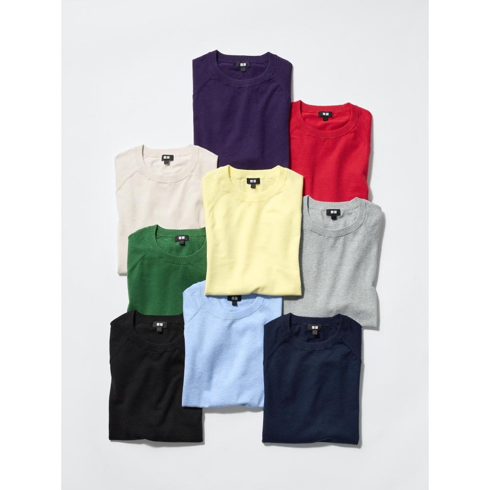 Uniqlo Японский стирающийся свитер с круглым вырезом