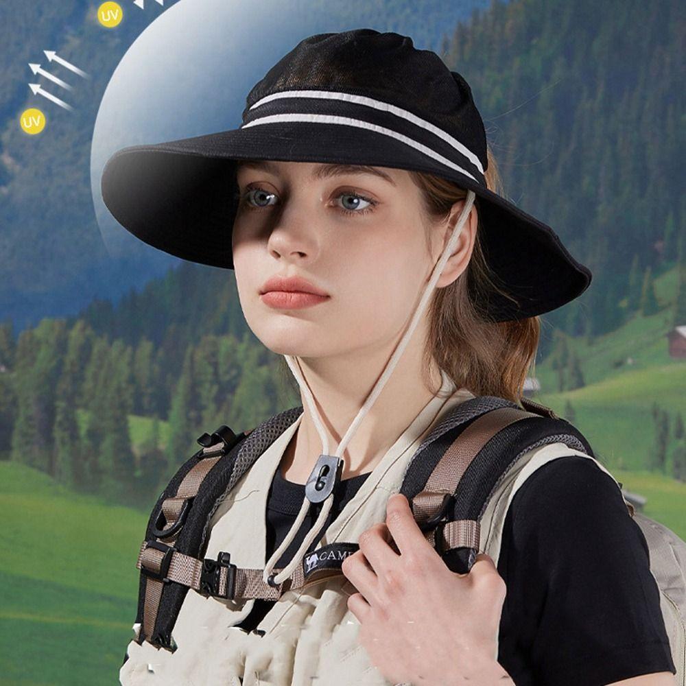 Рыболовная шляпа с открытым верхом, сетчатая уличная шляпа от солнца, модная складная шляпа-ведро, пляжная