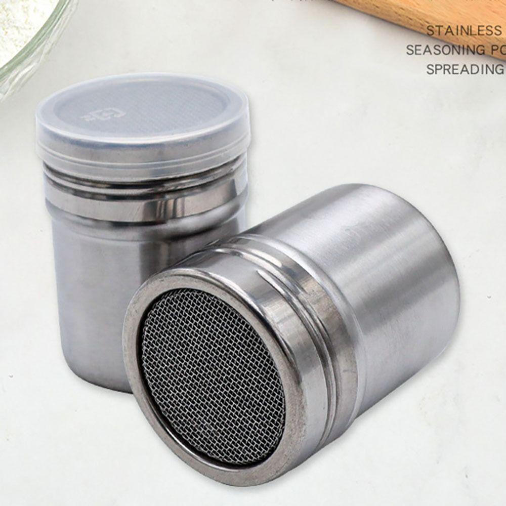 Stainless Steel Sugar Powder Sieve Seal Seasoning Tank Durable Powder Spreader  Home