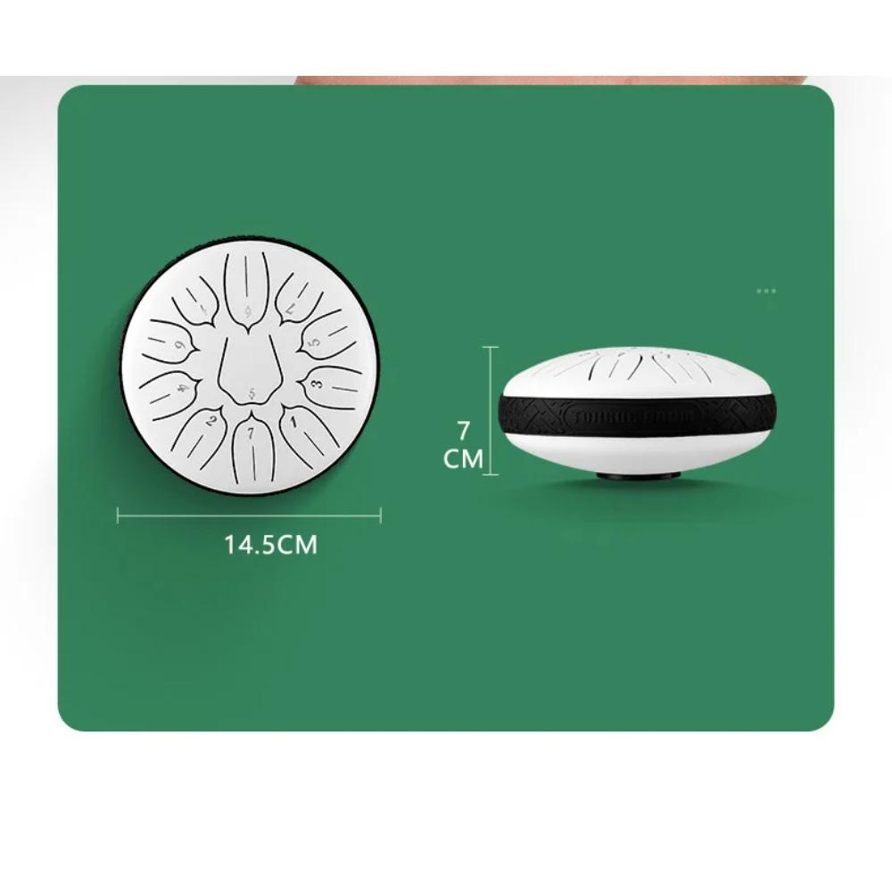 6 Inch 11 Notes Steel Tongue Drum Instrument D Major Percussion Steel Drum Meditation Zen Yoga Musical Drum Christmas Gift