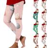 Women's Casual And Fashionable Outdoor Holiday Print Plaid Print Slim Fit Elastic Yoga Pants Nine Minute Pants
