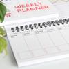 Notebook Up-turning Student Notebook Cartoon Weekly Planning Tearable Schedule Book