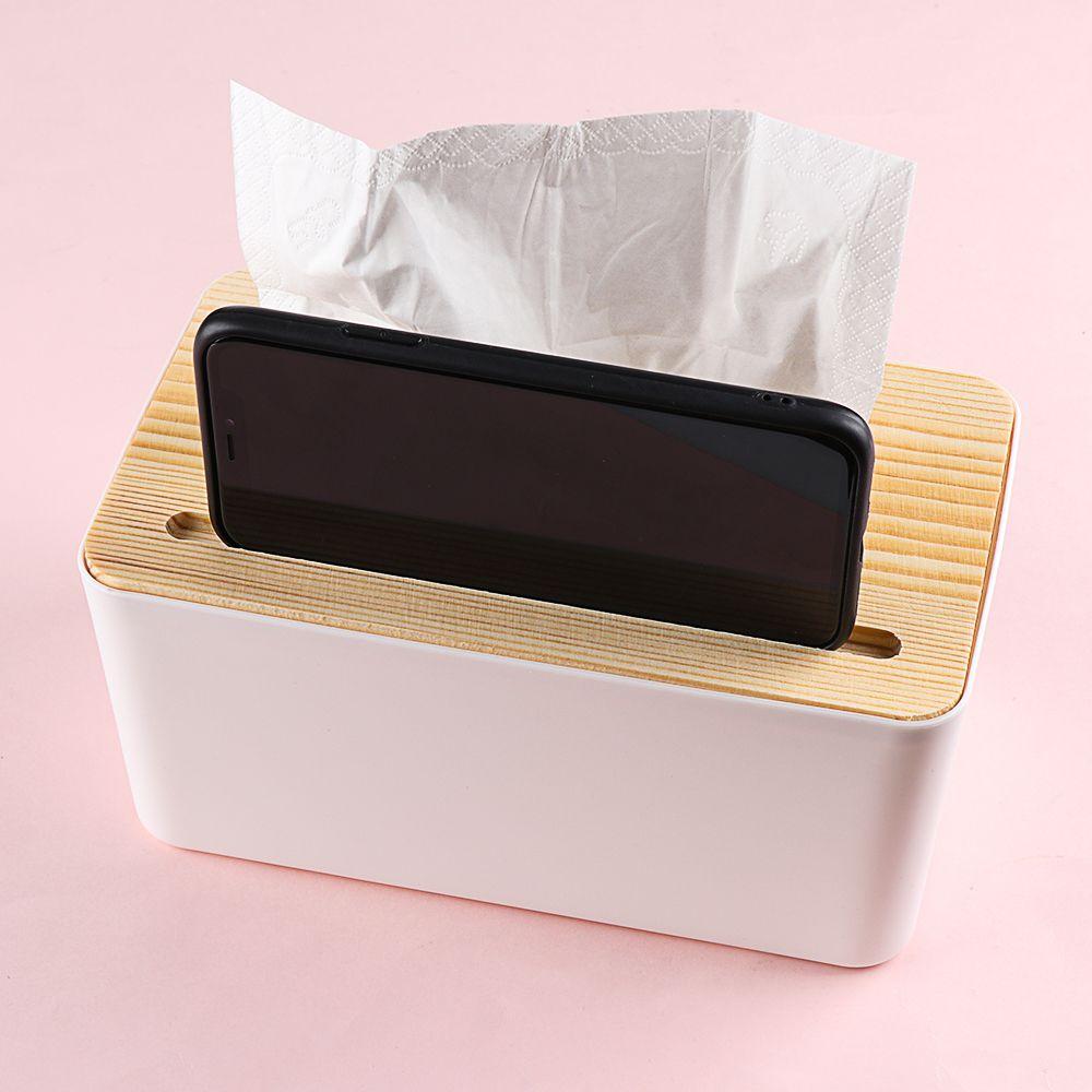 2PCS Cartoon Interior Products Wood Wooden Tissue Box Napkin Paper Boxes Storage Case Cover Holder