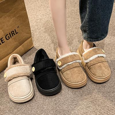 Зимние Новые Однотонные Простые и Модные Ботинки с Круглым Носком, Нескользящие, Теплые, Удобные и Универсальные, Сексуальные Повседневные Женские Ботинки