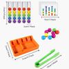 Sensory Rainbow Beads Clip Toy Educational Game Montessori Balls Matching Game  Fine Motor Training
