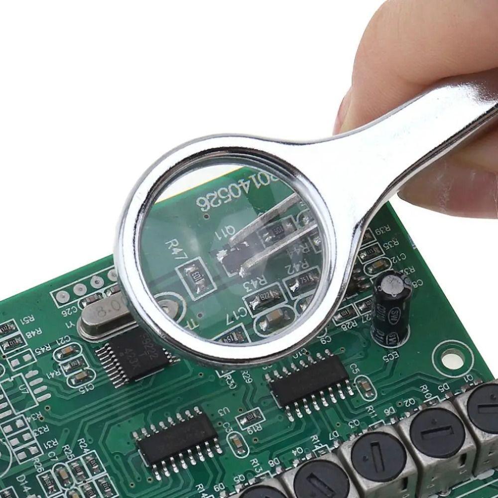 Handheld Stainless Steel Tweezer Multifunctional Repairing Loupe Tool Portable Repair Tool  Women