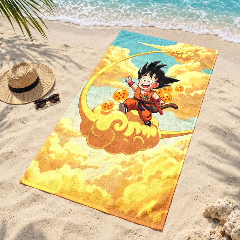 Dragon Ball Microfiber Beach Towel Quick Dry Sand Free Lightweight Beach Towels for Travel Swimming Camping