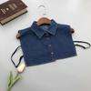 Unisex Fake Collar, Washed Denim Versatile Casual Holiday Versatile Casual Decoration Fake Collar
