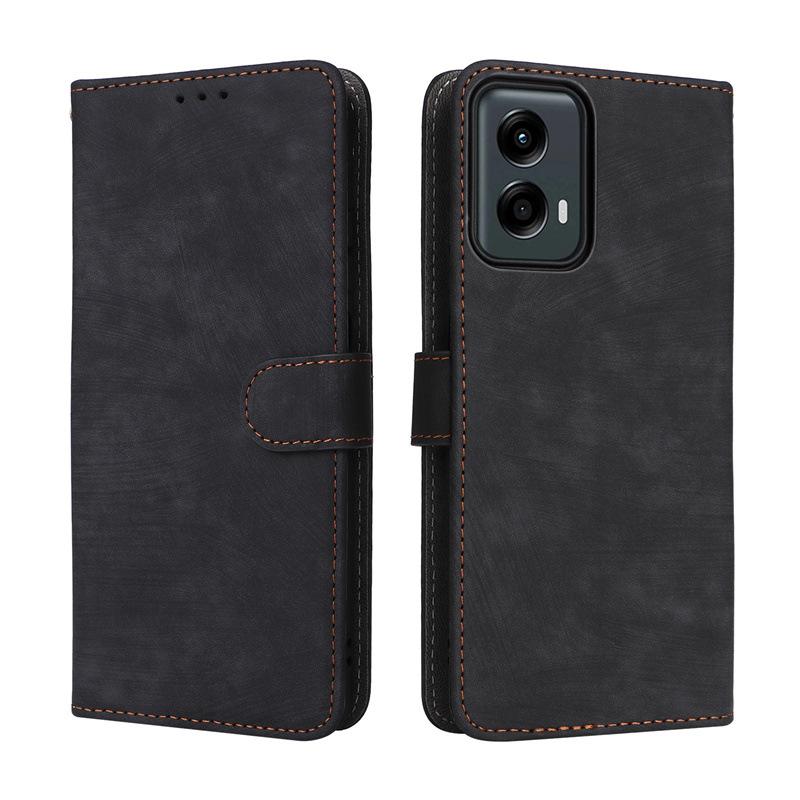 Чехол-книжка для Motorola Moto G (2024)/Moto G 5G 2024 PU кожаный чехол для всего тела [блокировка RFID]