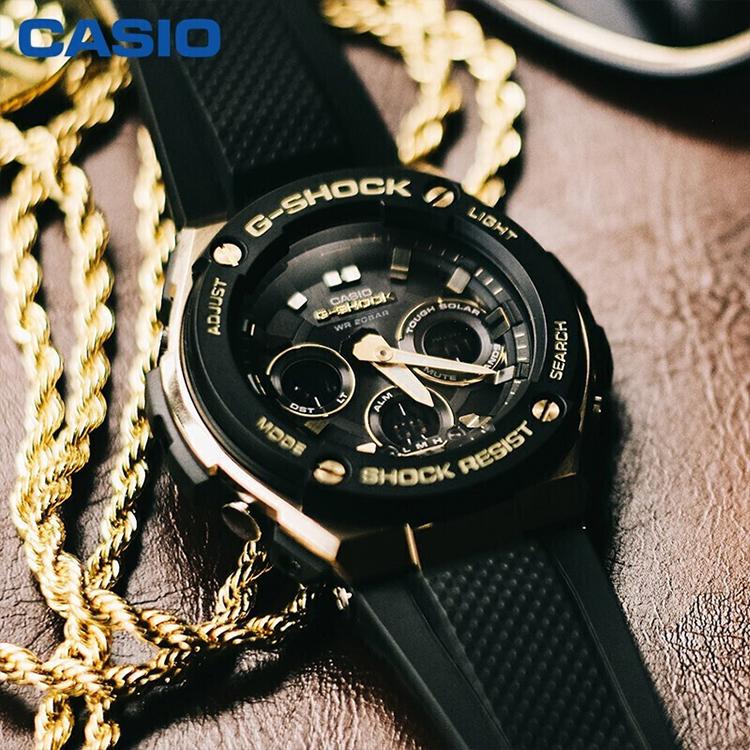 Casio Мужские часы G-STEEL Черные GST-S300G-1A9 GST-S300G-1A9