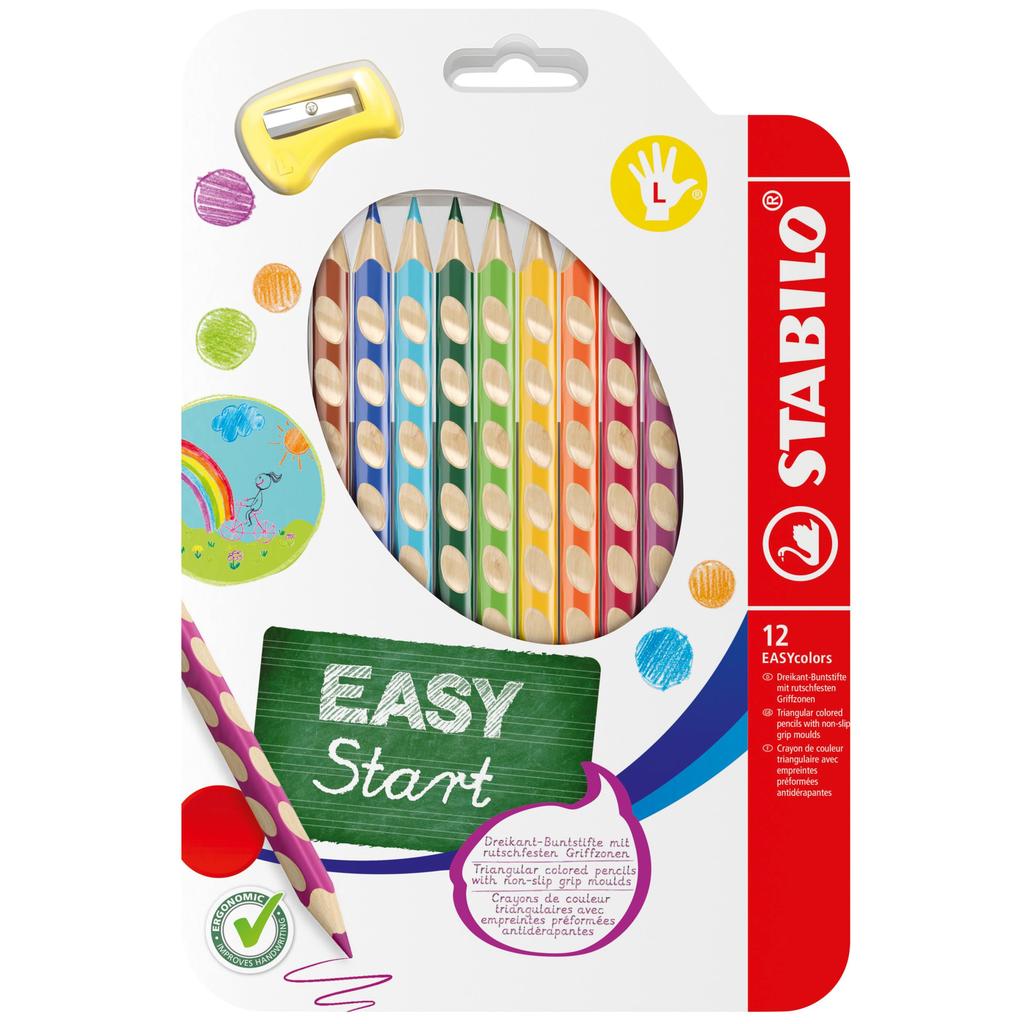 Stabilo Watercolor Pencil Easy Color for Left Hand 12 Colors 331-12