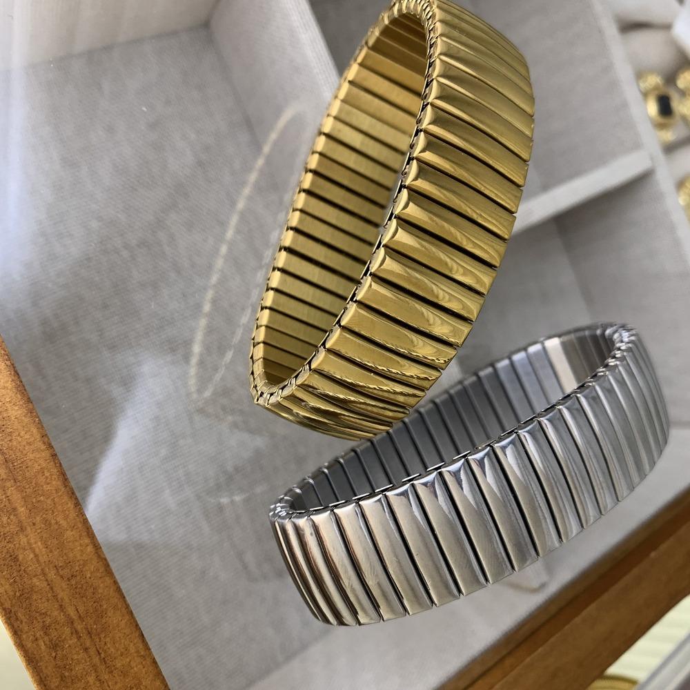 Эластичный Растягивающийся Ремешок для Часов Браслет Хип-Хоп Винтажный Браслет Титановая Сталь Ручная Цепочка Унисекс