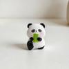 2 Pcs Mini Panda Figurines Cute Resin Panda Statues DIY Miniature Panda Cake Toppers for Fairy Garden Micro Moss Landscape Office Home Desk Decoration